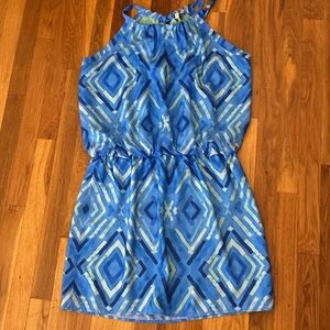 NWT Cuddy Women’s Blue Printed Dress Size L